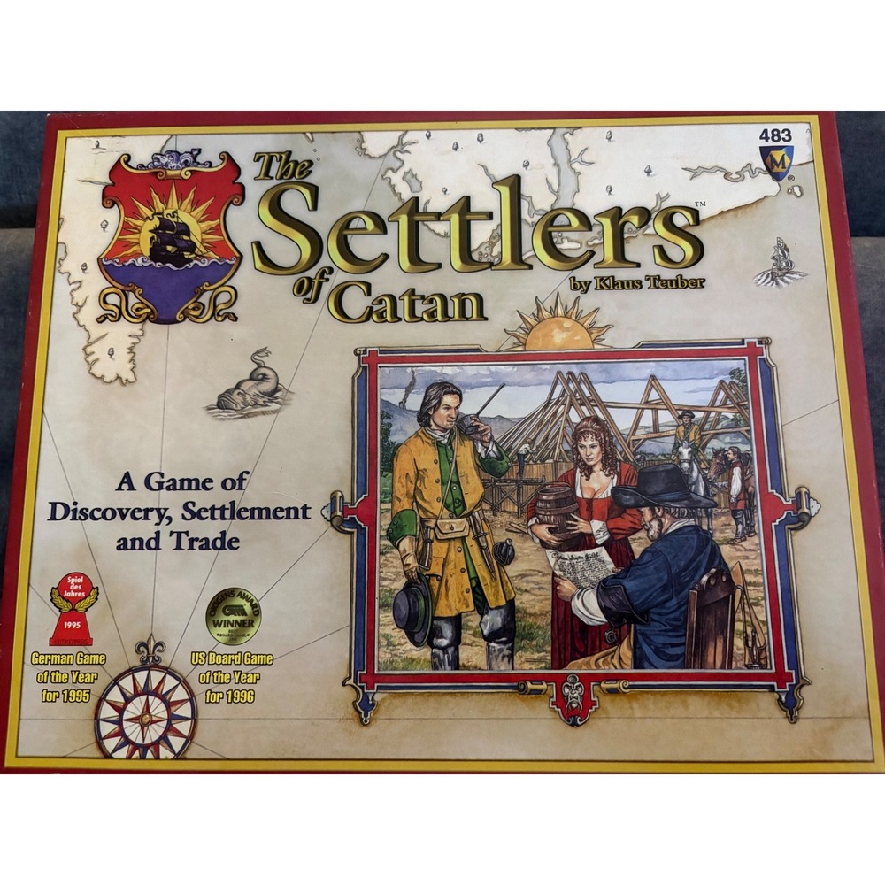 The Settlers of Catan Board Game Complete Mayfair Games 483 Vintage 2003 Edition